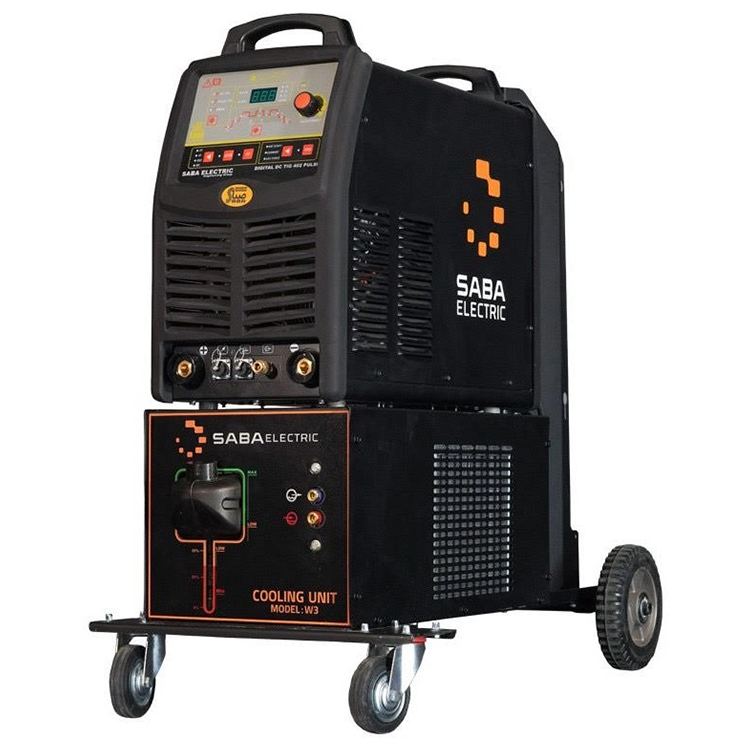 عکس دستگاه اینورتر تیگ پالسی 400 آمپر آب خنک صباالکتریک مدل DC COLD TIG 402 PULSED WC